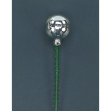 25MM Silver (Shiny) 25MM Plastic Ball Pick x1 (Lot of 1 Box - 144 Pcs.) SALE ITEM